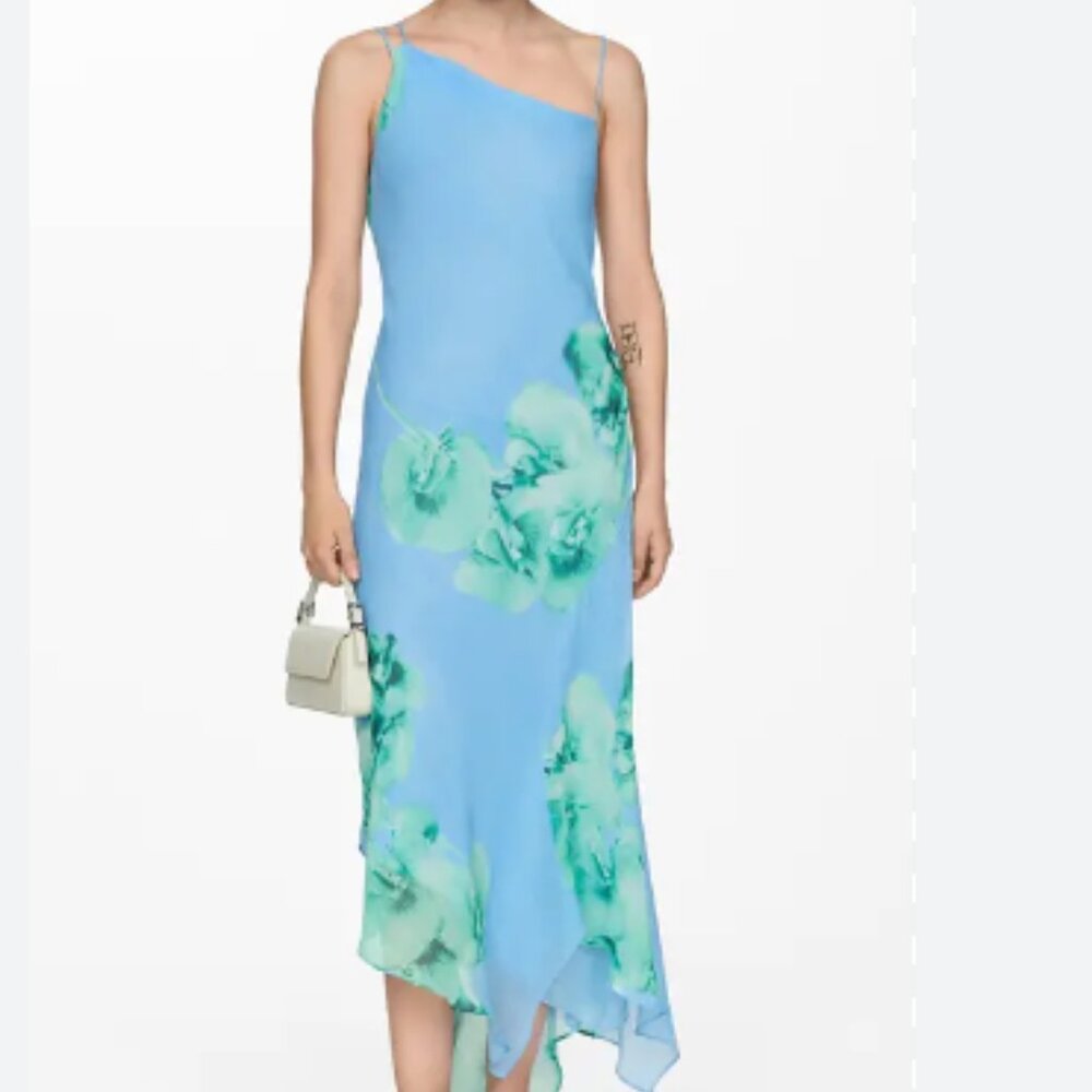 MANGO Philo Asymmetric Slipdress